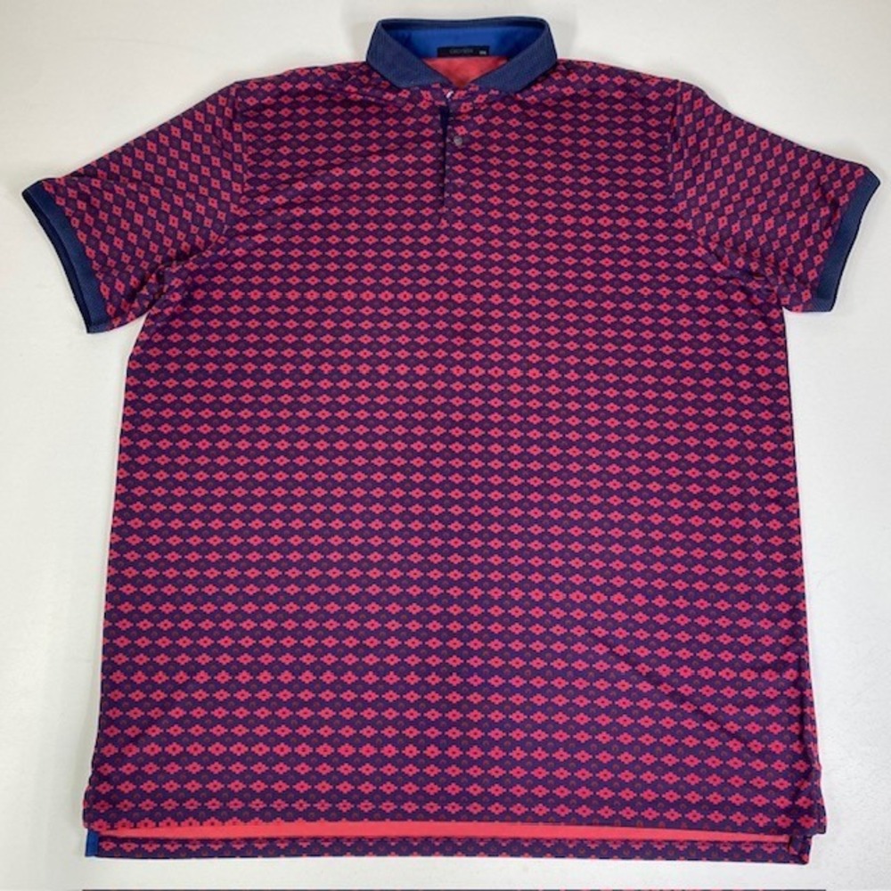 Greyson‎ XXL Polo Shirt Geometric Print Short Sleeve Golf Casual